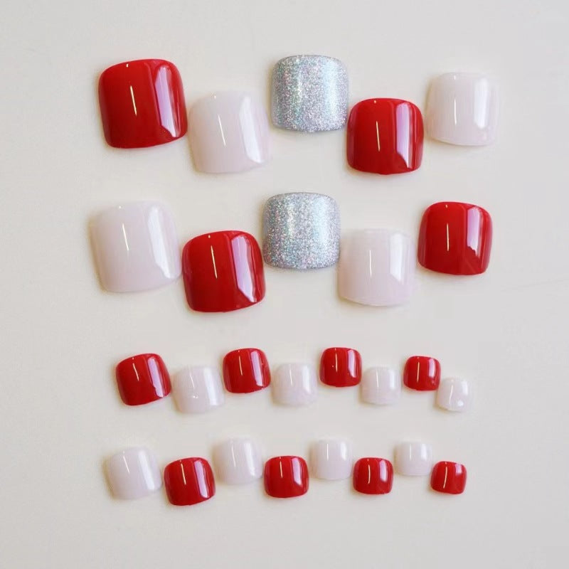 Elegant Press-On Toenail Art Set Acalora