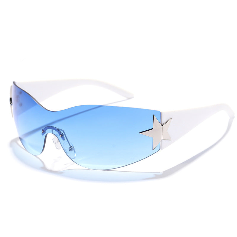 Women's futuristic design sunglasses with unique accents Karnz