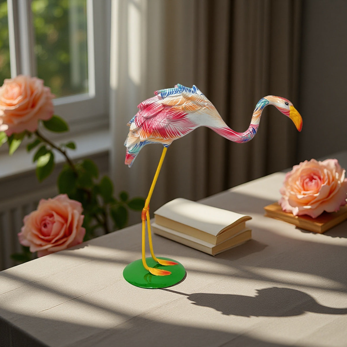 Artistically designed Flamingo sculpture Acalora