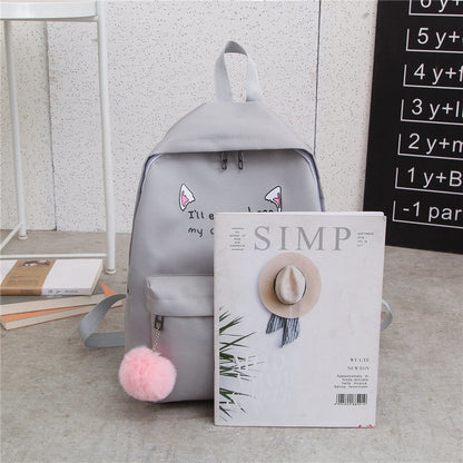 Cute Character Multi-Piece Backpack Set Acalora