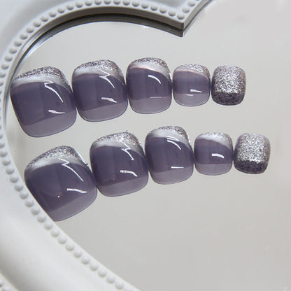 Artificial nails with elegant glitter finish Acalora