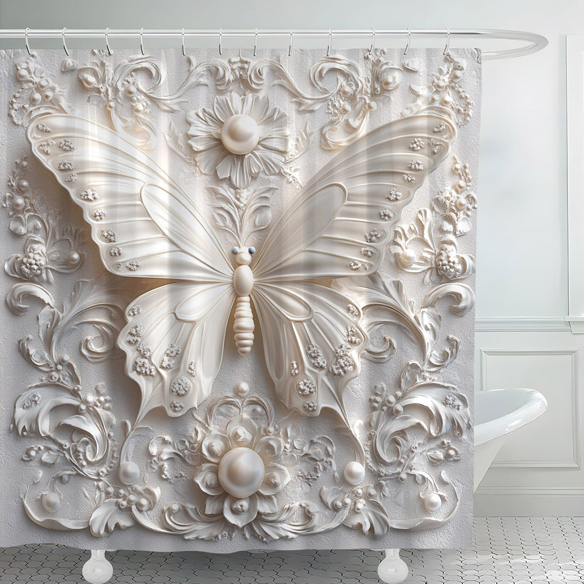 Artistic Butterfly Shower Curtain