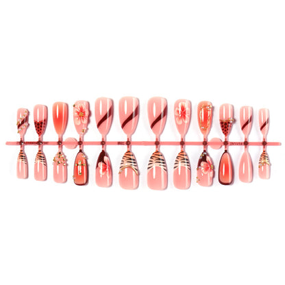 Floral Articulate Press-On Nail Set Acalora