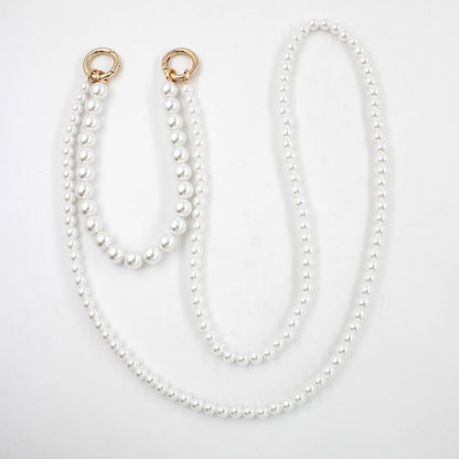 Stylish Pearl and Chain Necklace Acalora
