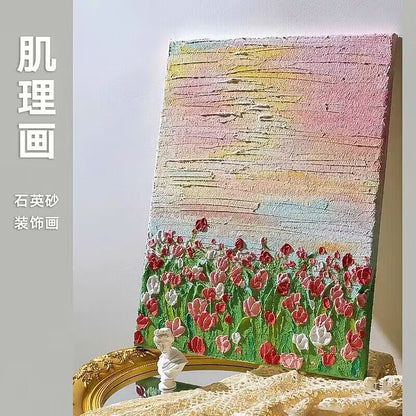 Textured Floral Canvas Wall Art