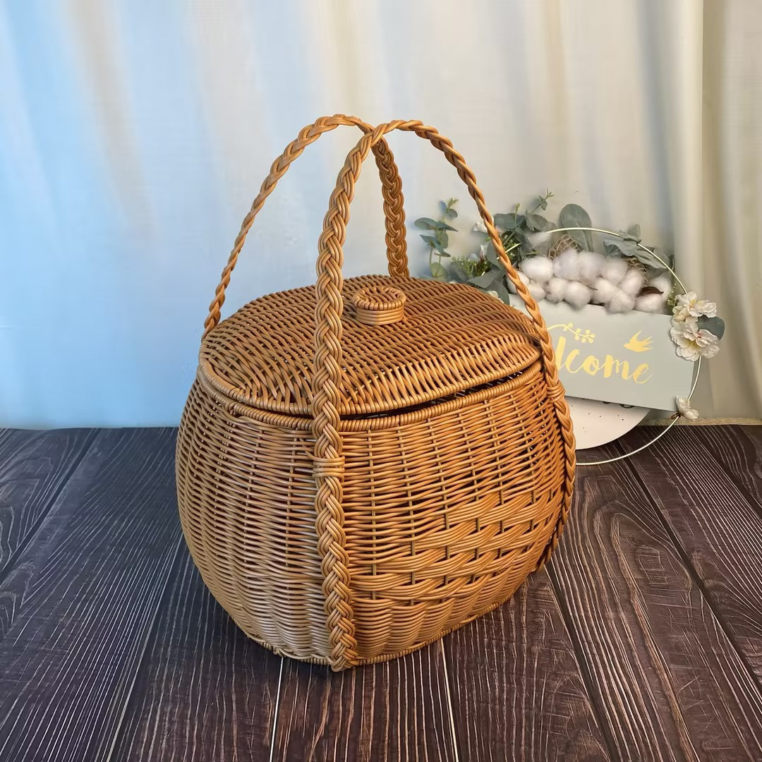Handcrafted Woven Storage Basket Acalora
