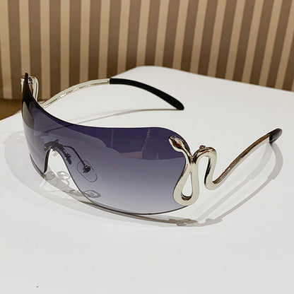 Women's Fashion Oversized Sunglasses with Innovative Metal Frame and Unique Design Bowlift