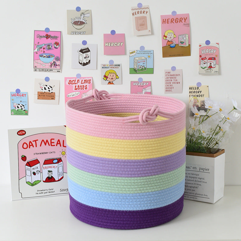 Modern storage basket with handles Acalora