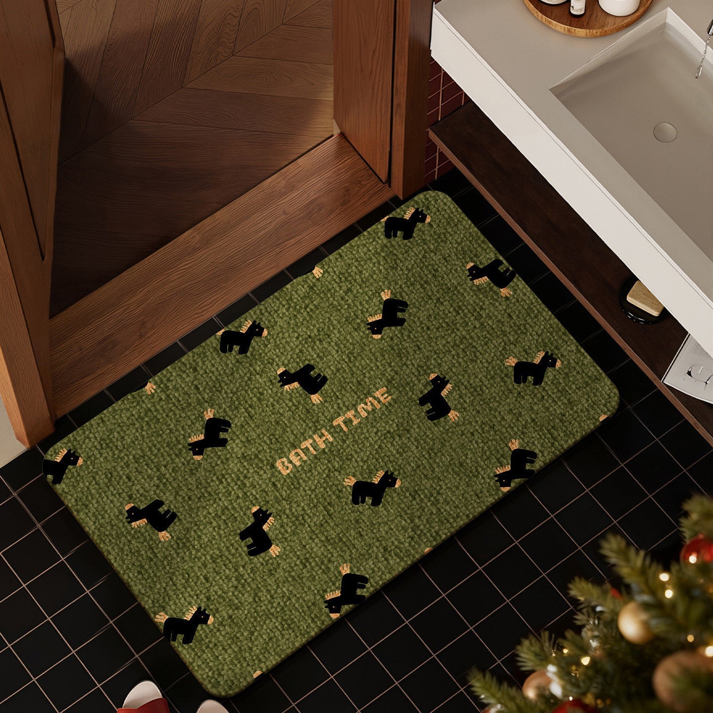 Playful Animal-Themed Bath Mat