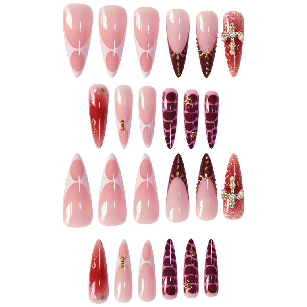 Glamorous Decorative Stiletto Press-On Nail Set Acalora