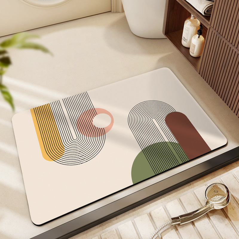 Geometric Patterned Anti-Fatigue Bath Mat Acalora