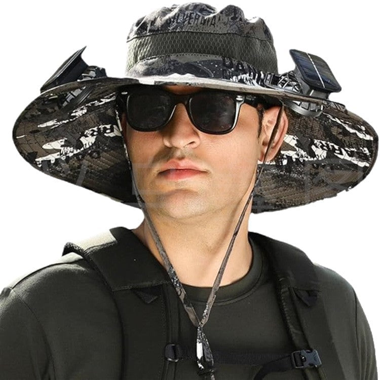 Sun Hat with Solar-Powered Fan and Wide Brim Skanto