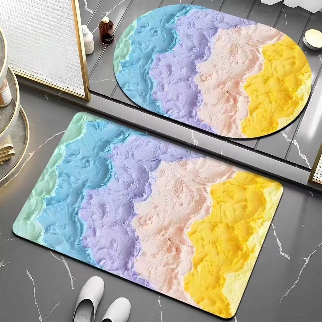 Floral Patterned Bath Mat