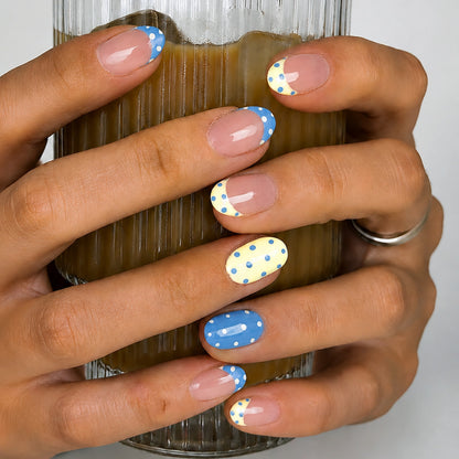Fun Polka Dot Press-On Nail Set Acalora