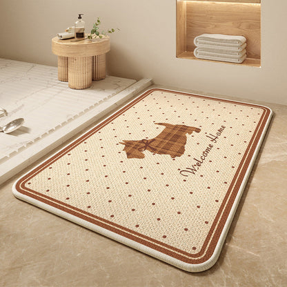 Cartoon Dog-Themed Bath Mat