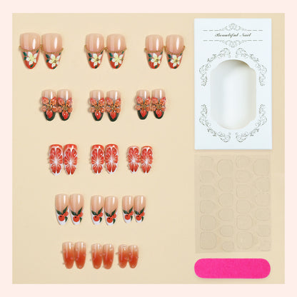 Floral Themed Press-On Nail Set Acalora