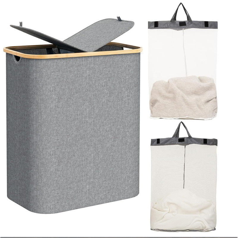Laundry basket with practical lid and carrying handles Acalora