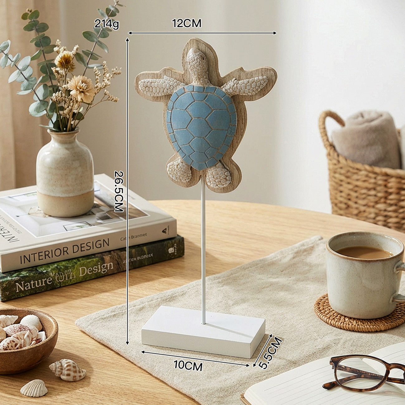 Decorative Turtle Statue Accent