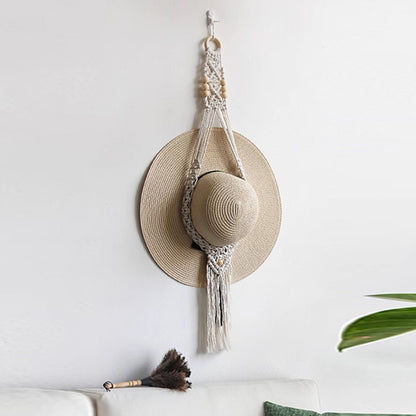 Stylish Macrame Hat Organizer Acalora