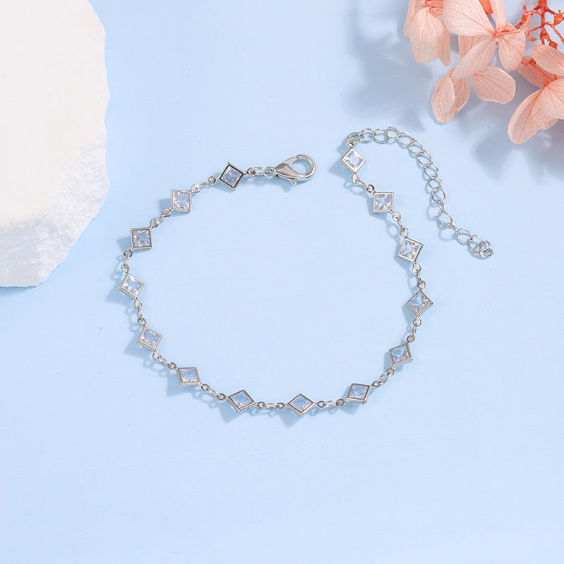 Elegant Glass Chain Bracelet Acalora
