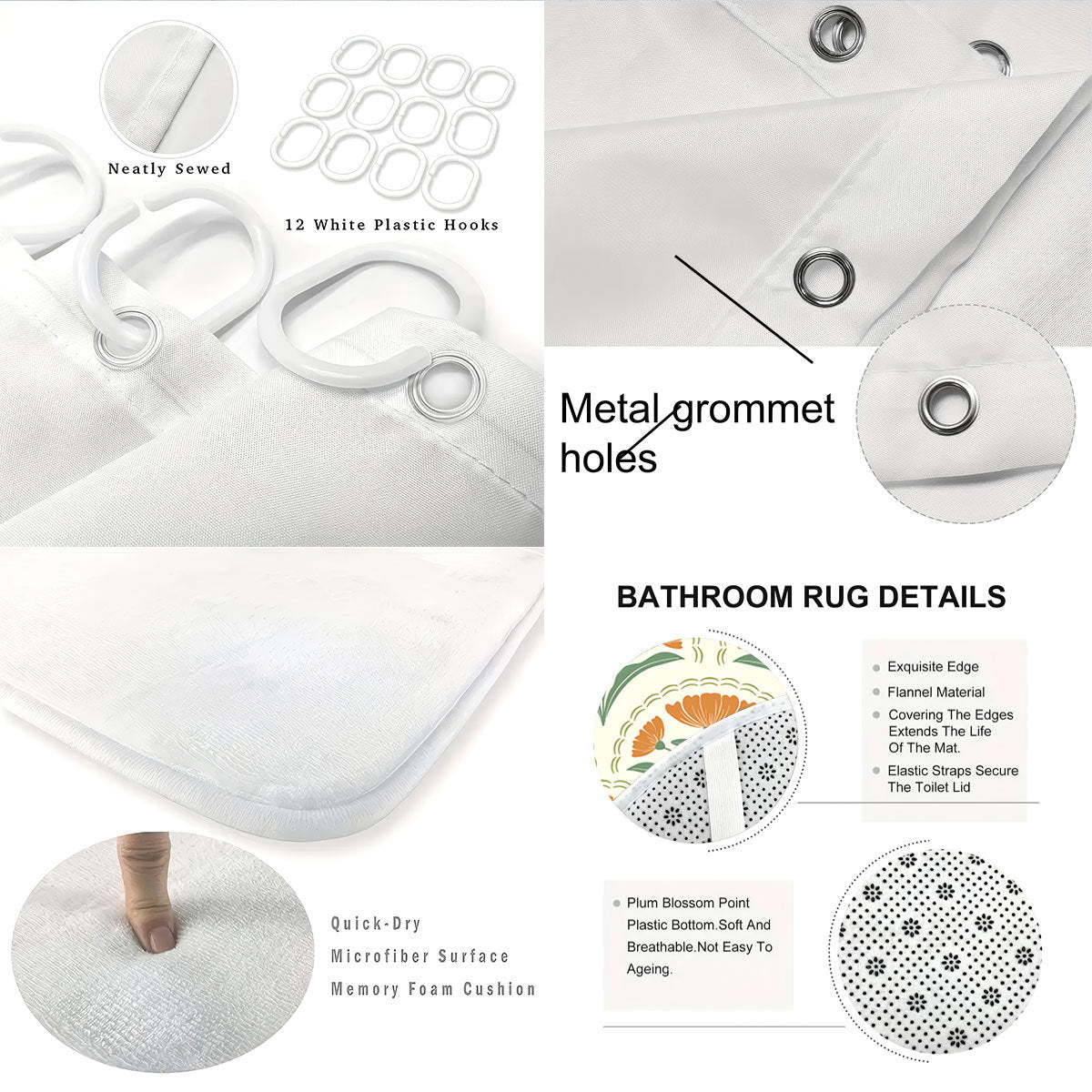 Bohemian-Themed Four-Piece Digital Bathroom Set