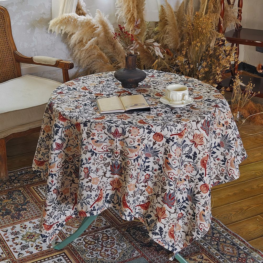 Elegant Floral Table Cover