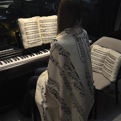 Cozy Music-Themed Fleece Blanket