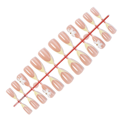Premium Floral Embellished Press-On Nails Acalora