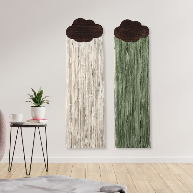 Macrame Wall Decor with Cloud Motif Acalora