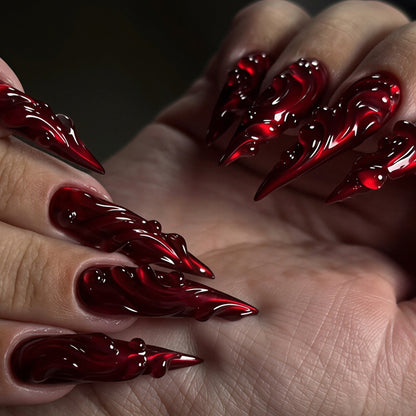 Artistic Stiletto Nail Art Extensions Acalora