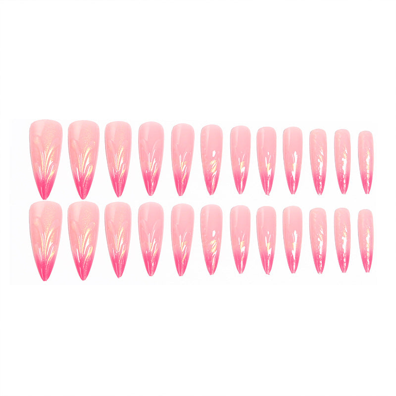 Artificial nails in modern design with pointed accents Acalora