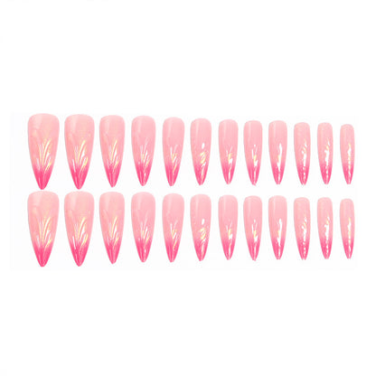 Artificial nails in modern design with pointed accents Acalora