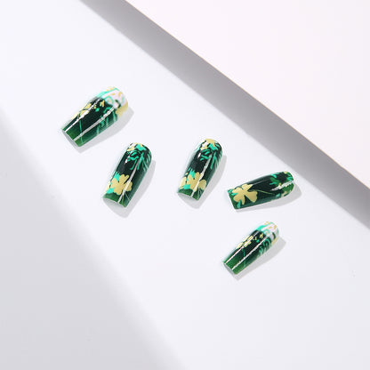 Botanical Design Acrylic Nails Acalora