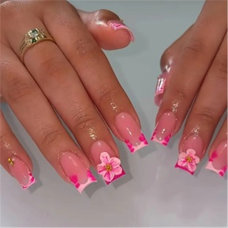 Artistic Press-On Nail Set with Premium Embellishments Acalora