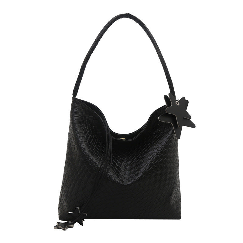 Textured Weave Handheld Shoulder Bag Acalora