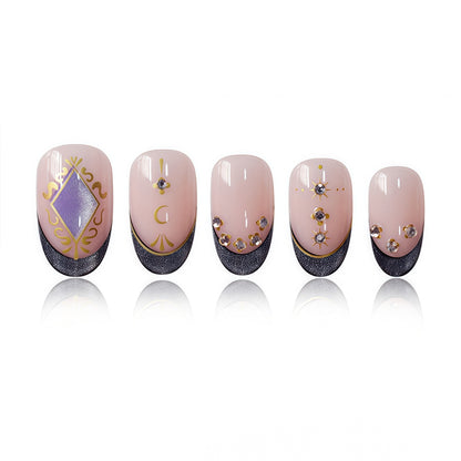 Celestial-Themed Press-On Nail Art Acalora