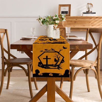 Decorative Halloween-Themed Table Runner