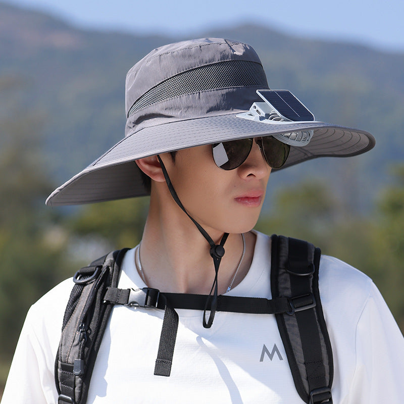 wide-brimmed outdoor sun hat with UV protection, breathable mesh, and adjustable chin strap Bowlift