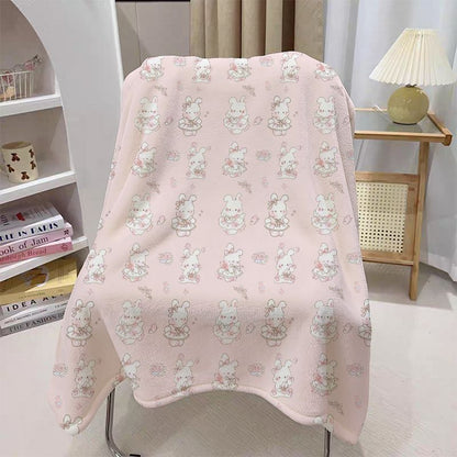 Plush Cartoon-Themed Fleece Blanket