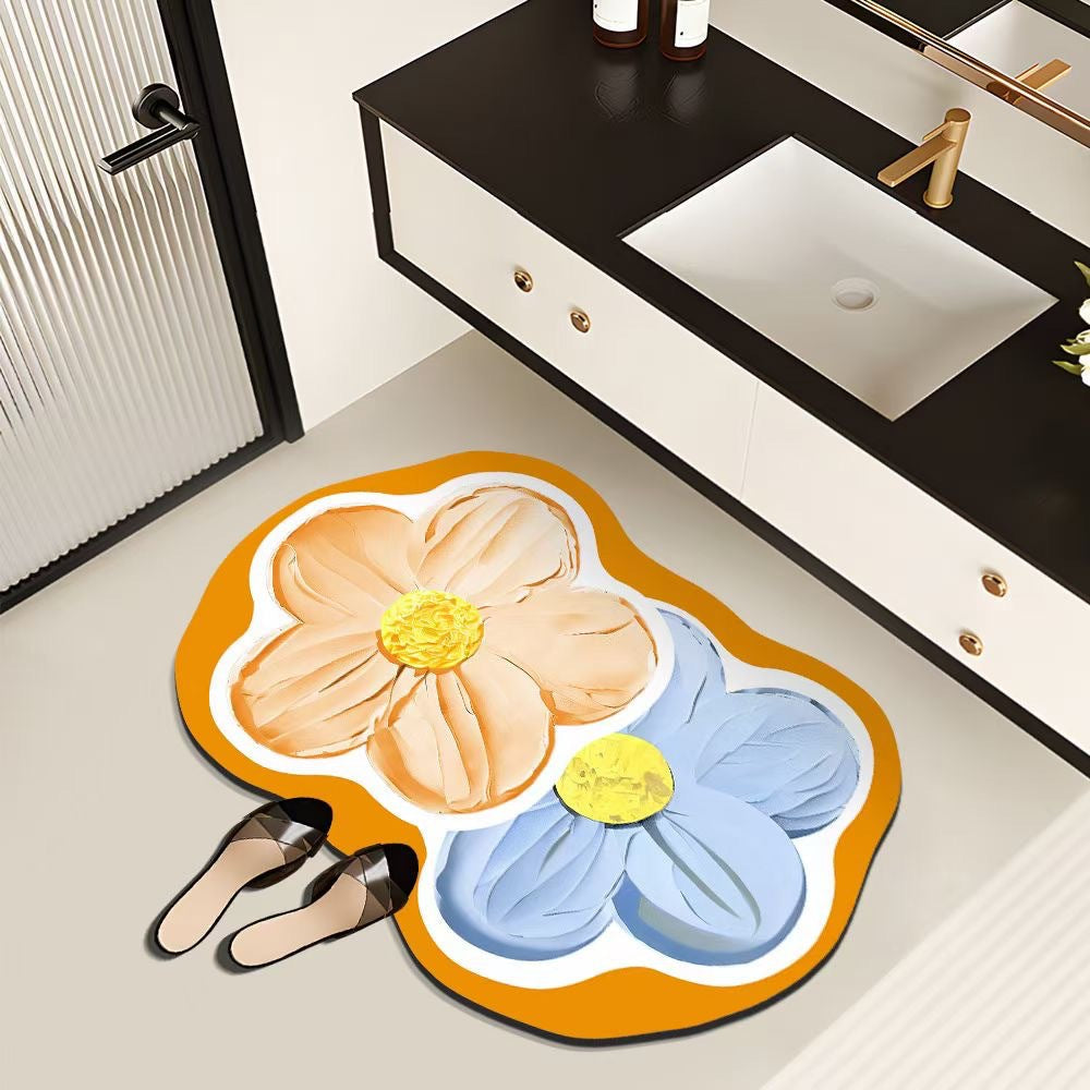 Decorative Floral Bath Mat