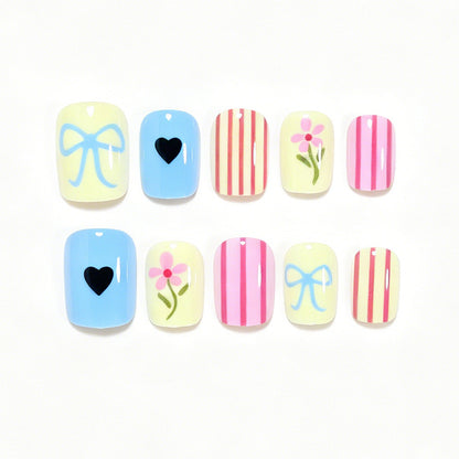 Decorative Nail Art Set with Floral Motifs Acalora