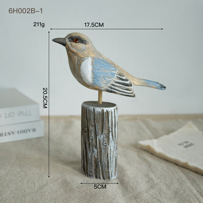 Handmade Bird Sculpture Accent