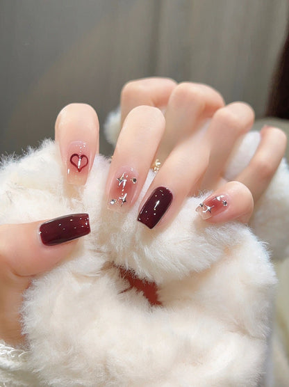 Premium Glitter Ombre Press-On Nail Set Acalora