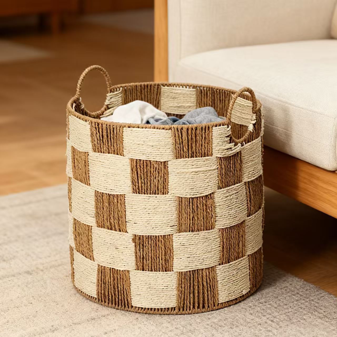 Natural Fiber Storage Basket Acalora