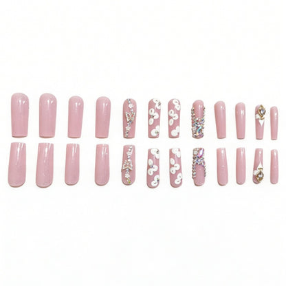 Luxury 3D Floral Press-On Nails Set Acalora