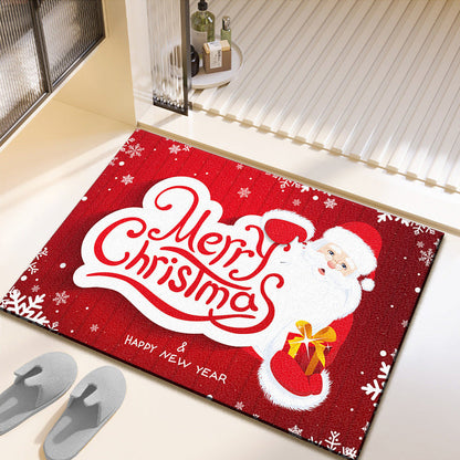 Festive Christmas-Themed Bath Mat