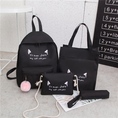 Cute Character Multi-Piece Backpack Set Acalora