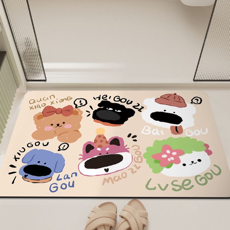 Cartoon-Inspired Bathroom Mat