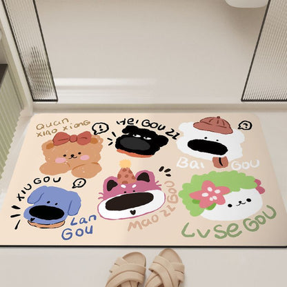 Cartoon-Inspired Bathroom Mat