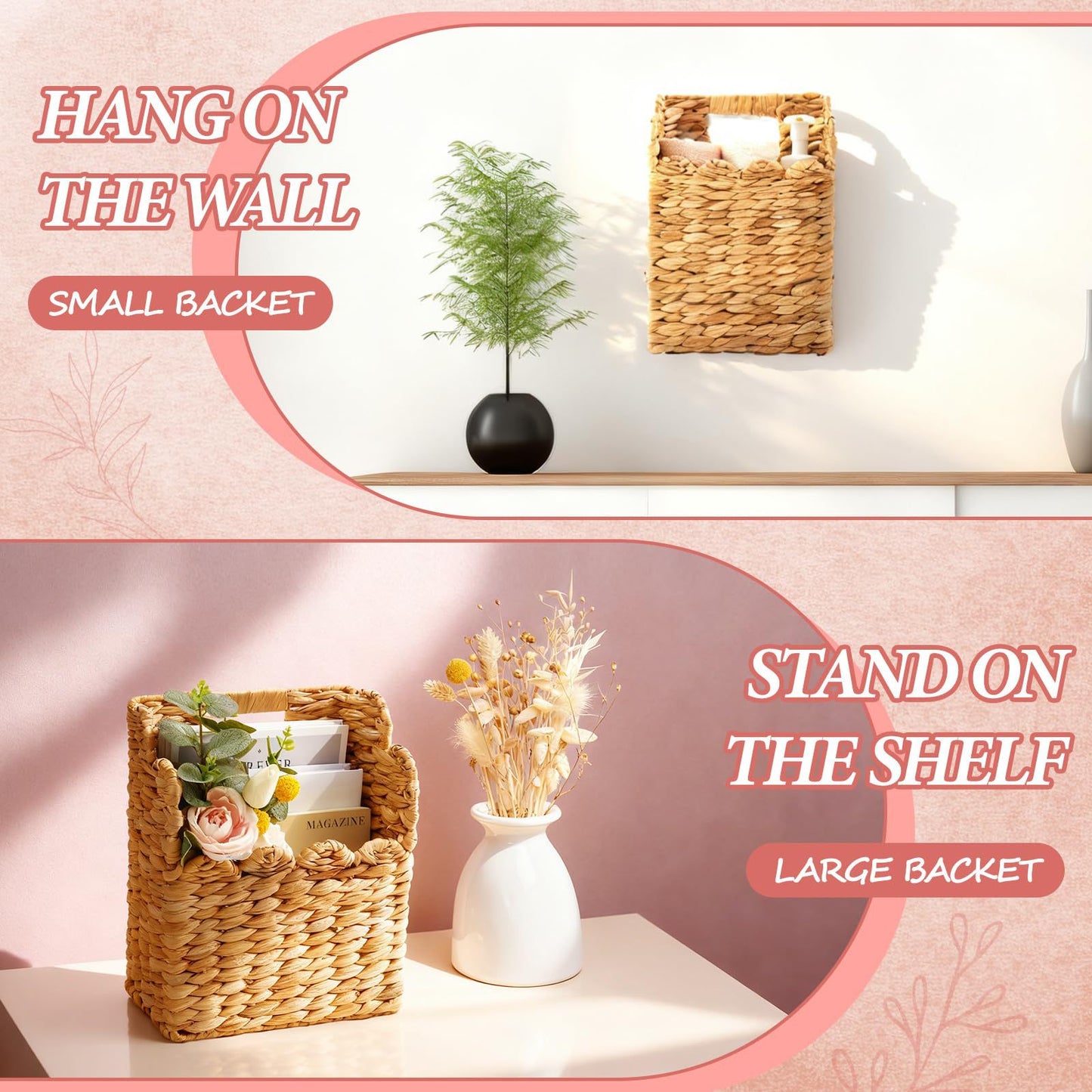 Handwoven storage basket Acalora